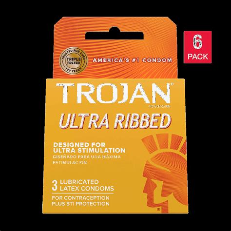 Trojan Ultra Ribbed Lubricated Latex Condoms 18 Ct ⋆ Us Royal Honey