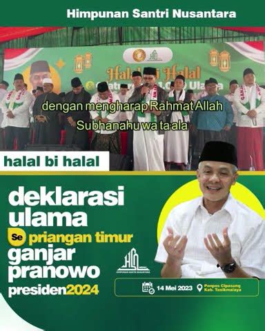 GANJAR PRANOWO Presiden 2024 DUKUNGAN PARA ULAMA TASIKMALAYA YouTube