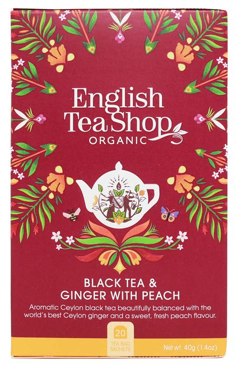 Herbata English Tea Shop Black Tea Ginger Peach 20 Kopert