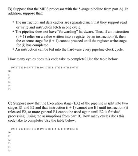 Solved Part Consider The Following Mips Code Io Lw S Chegg