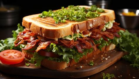 Premium Photo Freshness On Plate Grilled Meat Toasted Bread Healthy