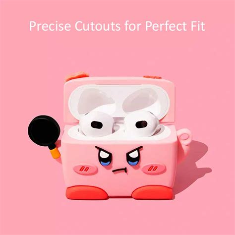 Angry Kirby AirPods Case Pink Mad Kirby AirPods Pro Case Cover - RegisBox