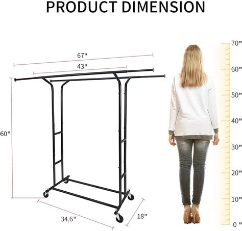 Buy Fishat Heavy Duty Double Rod Clothing Garment Rack For Hanging