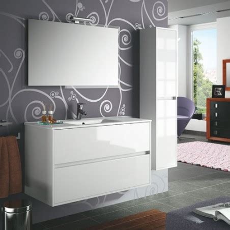 Conjunto mueble baño serie Noja 600 Salgar blanco brillante