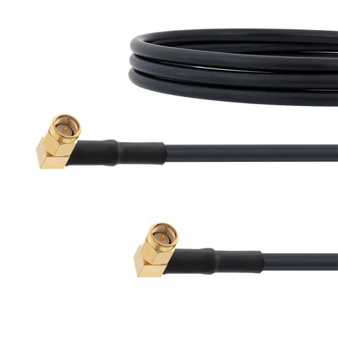 Low Loss RA SMA Male To RA SMA Male Cable LMR 200 Coax In 24 Inch