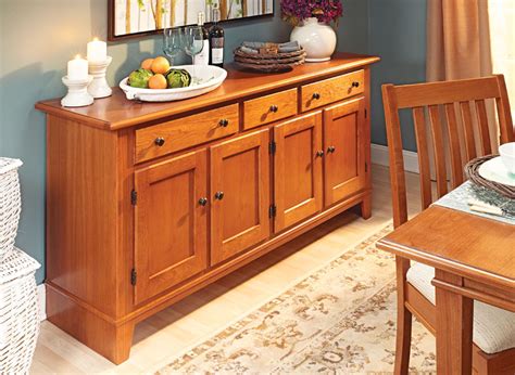 Appalachian Rustic Solid Wood Dining Room Large Sideboard Cabinet