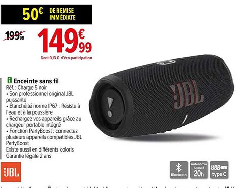 Promo Jbl Enceinte Sans Fil Chez Carrefour ICatalogue Fr