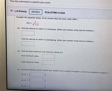 Solved Consider The Equation Below If An Answer Does Not