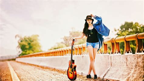 130 Cool Stylish Profile Pictures For Facebook For Girls With Guitar