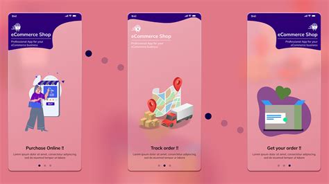 E Commerce App Onboarding Screens In Glassmorphism On Behance