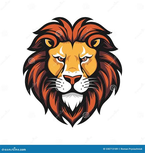 Lion Face Logo Design Lion Head Emblem For Sport E Sport Teams And T