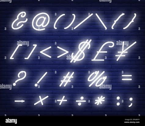 White cursive text symbols neon sign Stock Vector Image & Art - Alamy