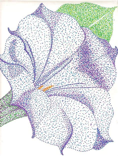 Pointillism Flower by Andarta.deviantart.com on @DeviantArt | Pointalism art, Stippling art ...