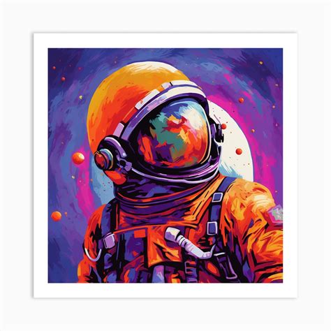 Astronaut Painting Art Print by David Arts - Fy