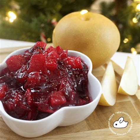 Nashi Pear (Asian Pear) Cranberry Sauce - Pankobunny