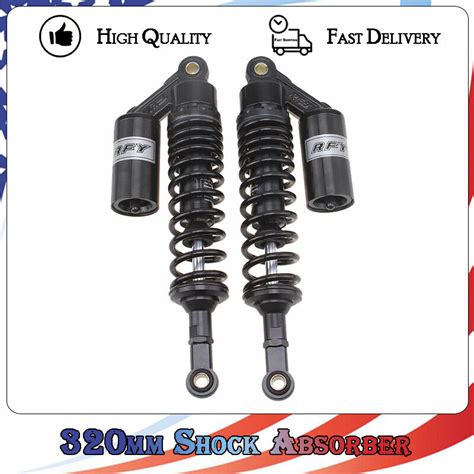 Us Rfy Black Mm Motorcycle Rear Air Shock Absorbers Pair