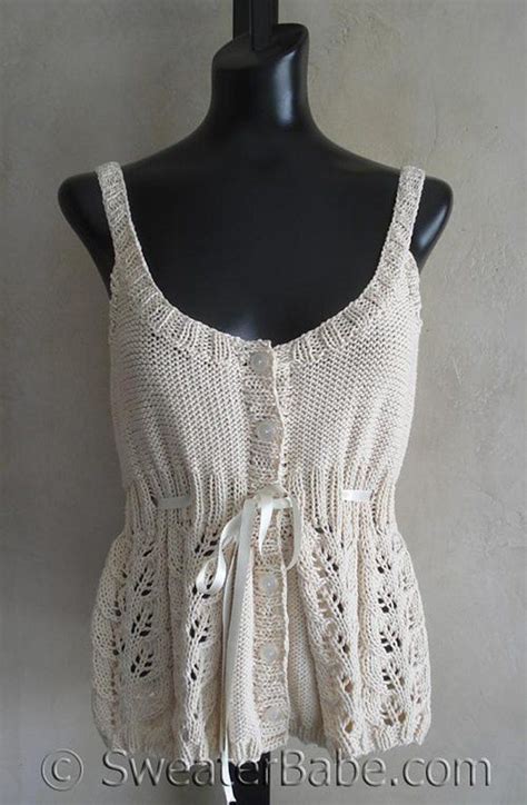 84 Sexy Organic Cotton Camisole Knitting Pattern By