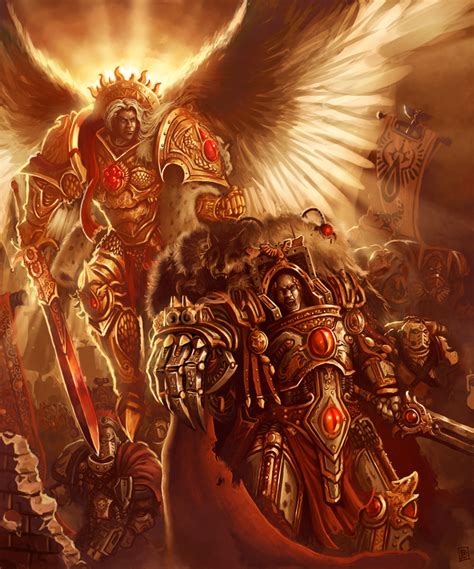 Sanguinius And Horus Lupercal Warhammer 40k Drawn By Vanagandr Danbooru