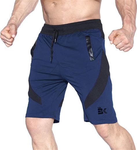 Brokig Mens Gym Shorts Athletic Workout Running Mesh Shorts With