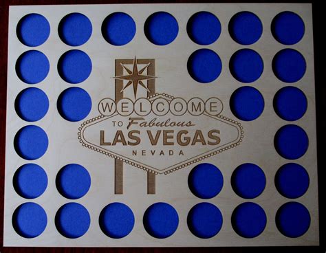 Las Vegas Poker Chip Display Frame Insert Laser-engraved Vegas - Etsy ...