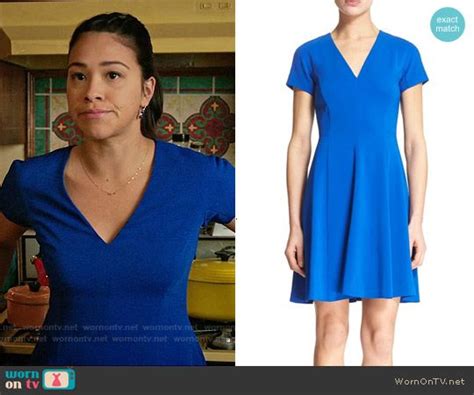 Janes Blue V Neck Dress On Jane The Virgin Fashion Dresses Blue