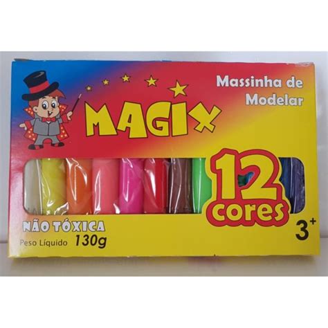 Massa Para Modelar Caixa 12 Cores 130g Magix Papel CIA