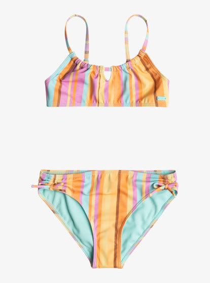 Jungle Mirage Bralette Two Piece Bikini Set For Girls 6 16 Roxy