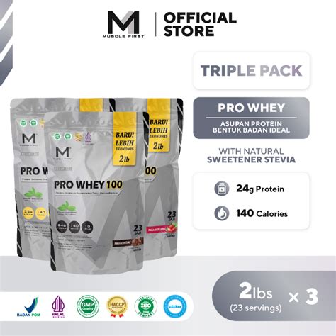 Jual BUNDLE MUSCLE FIRST Pro Whey 100 2lbs X3 Whey Protein Shopee