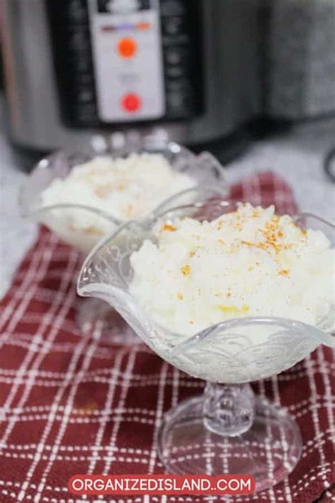 Pressure Cooker Jasmine Rice Pudding - Organized Island