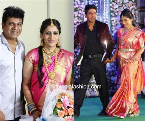 Shivaraj Kumars Daughter Nirupamas Wedding South India Fashion