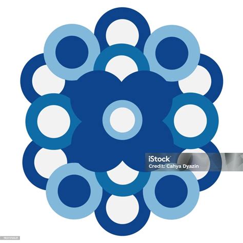 Icon Vector A Blue Flower Stock Illustration Download Image Now Art