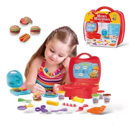 Kit Massinha De Modelar Brinquedo Maleta Lanchonete Completo Frete Gr Tis