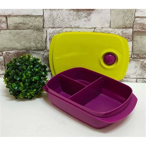 Tupperware Reheatable Divided Lunch Box Set 1l Shopee Malaysia