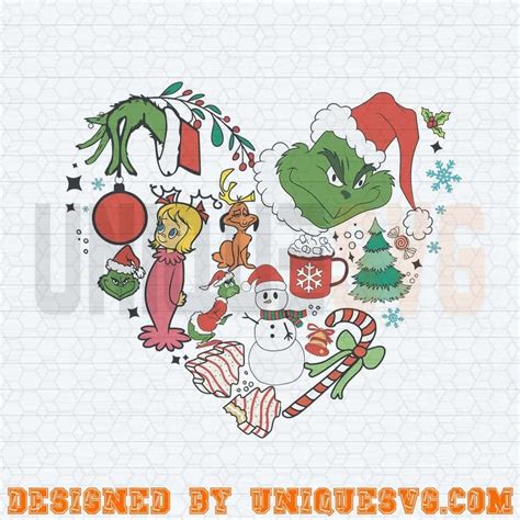 Funny Christmas Grinch Characters Svg