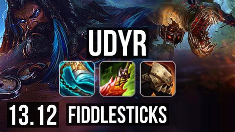 Udyr Vs Fiddlesticks Jng M Mastery Games Euw