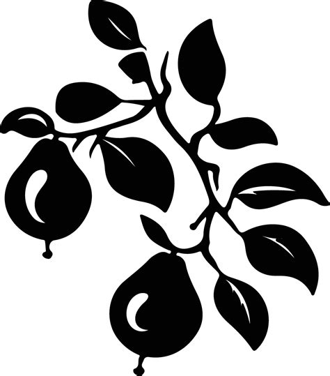 quince black silhouette 38103288 Vector Art at Vecteezy