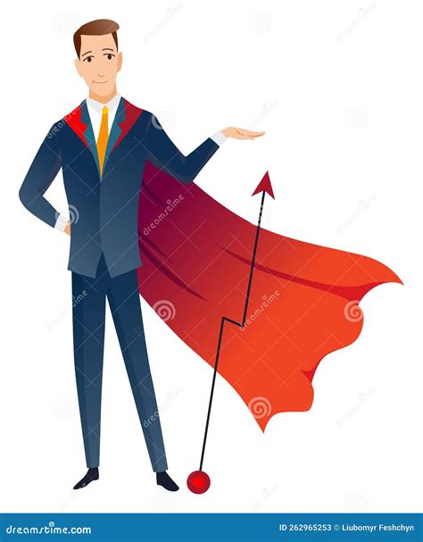 Businessman Superhero Character Office Worker Or Manager In Costume