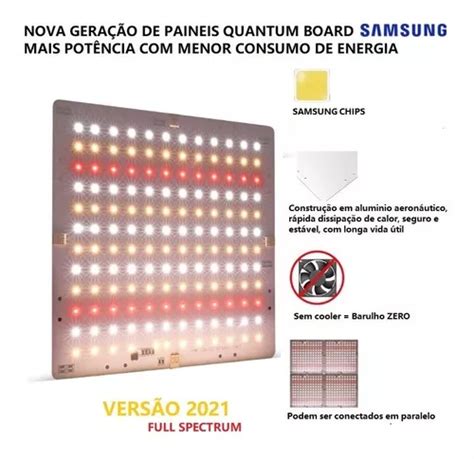 Painel Grow Quantum Led 1000w Samsung Cultivo Indoor Estufa