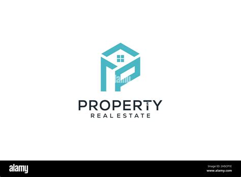 Letter P Real Estate Logo Construction Architecture Building Logo