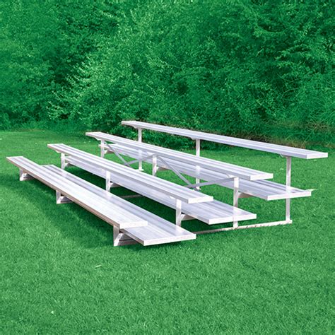 Bleacher 21 3 Row Double Foot Plank All Aluminum