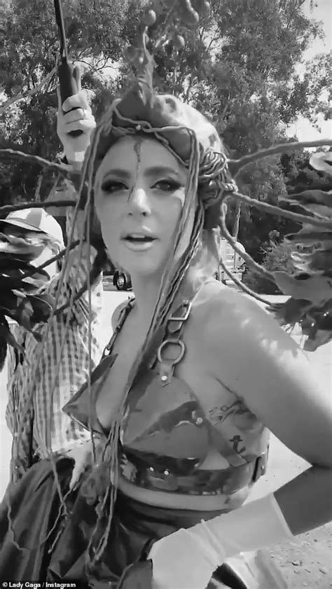 Lady Gaga Sets Pulses Racing In A Plunging Nude Crop Top As She Poses For Sultry Snap Daily