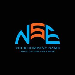 Nse letter logo creative design with graphic Vector Image