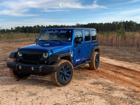 2016 Jeep Wrangler Jk With 17x9 12 Anthem Off Road Defender And 24575r17 Treadwright All