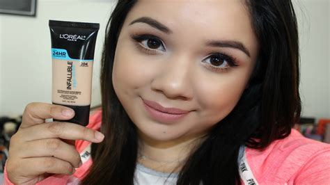 L Oreal Infallible Pro Glow Foundation Review Demo Youtube