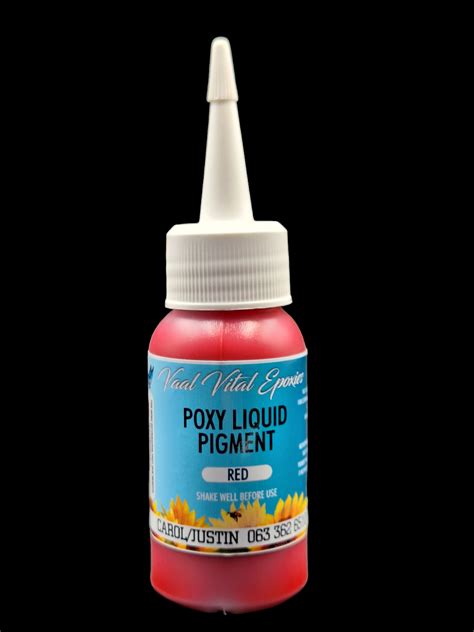 Poxy Liquid Pigment Red Vaal Vital Epoxies