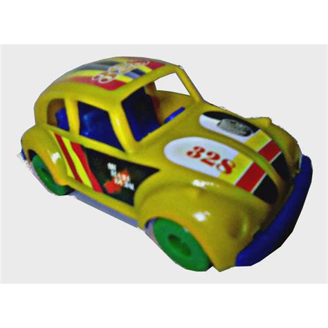 Carro Carrinho Fusca Amarelo Pl Stico Brinquedo Retr Submarino