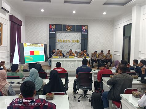 Polresta Jambi Rilis Akhir Tahun Sampaikan Keberhasilan Kinerja Selama