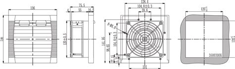 35003DEK Фильтрующий вентилятор IP55 120 м3/ч 230В цвет RAL7035