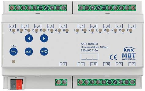 MDT Reiheneinbaugerät Universalaktor 16 fach 8TE REG 16 A 230 V AC 100