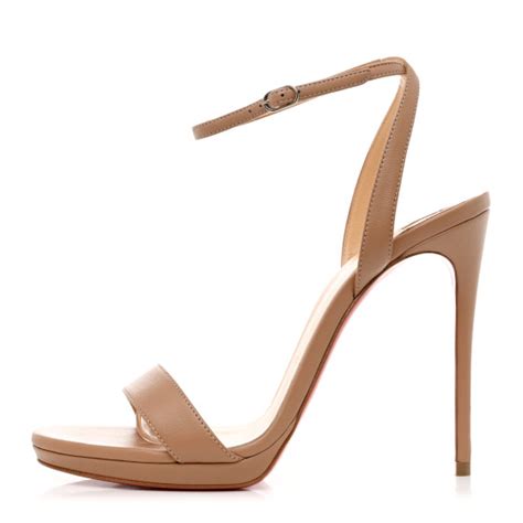 Christian Louboutin Nappa Loubi Queen Pumps Nude